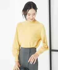 FMFAA15190 MICHEL KLEIN(ミッシェルクラン) ホールガーメント(R)ボトルネックニット ブラック×ベージュ