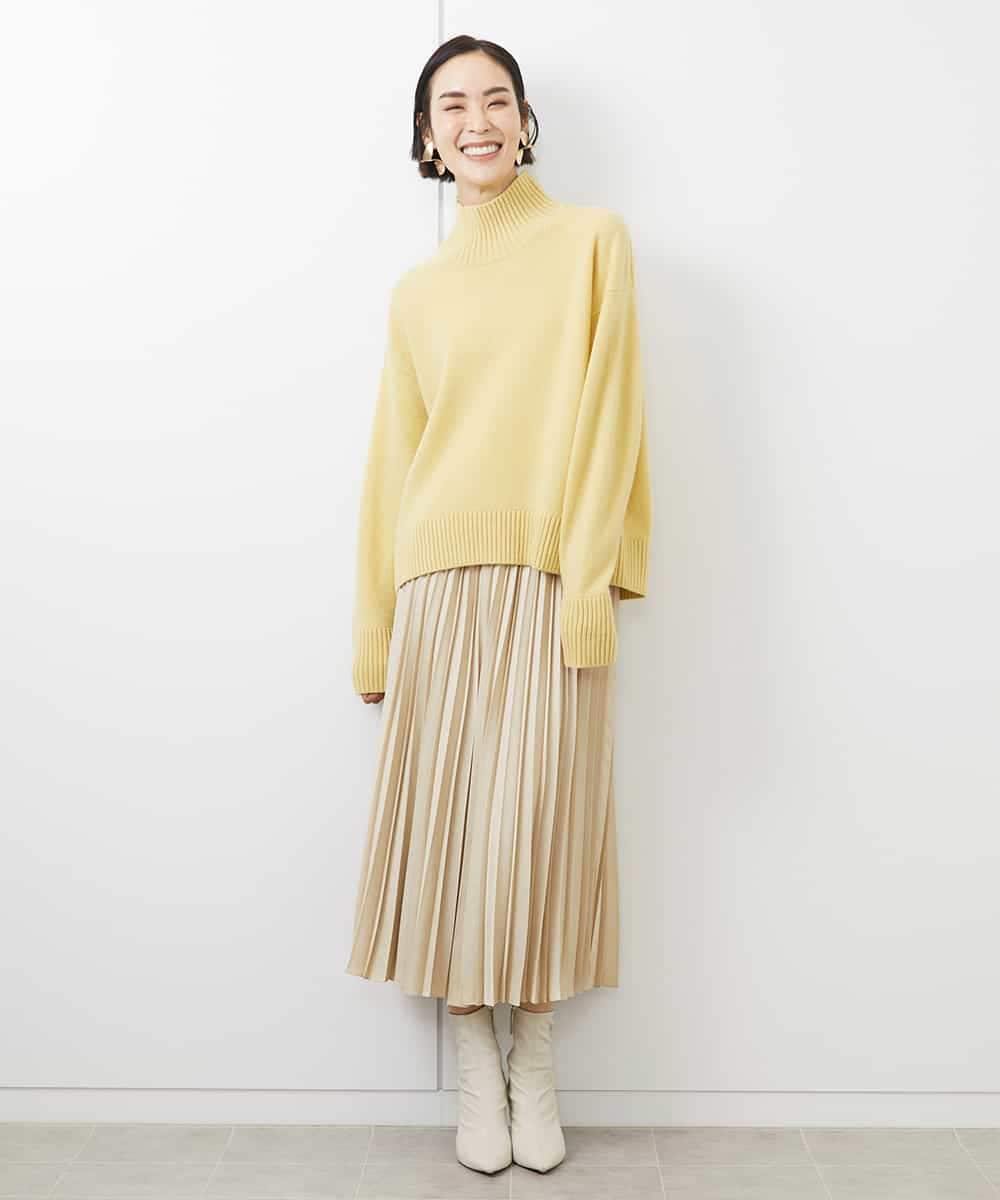 FMFAA35230 MICHEL KLEIN(ミッシェルクラン) [ドラマ着用]ラムウールハイネックニット ベージュ