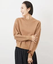 FMFAA47250 MICHEL KLEIN(ミッシェルクラン) ラメクルーネックニット ベージュ