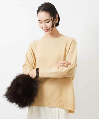 FMFAA49210 MICHEL KLEIN ［定番素材］ホールガーメント(R)サイドスリットデザインニット
