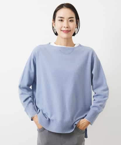 FMFAA49210 MICHEL KLEIN ［定番素材］ホールガーメント(R)サイドスリットデザインニット
