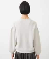 FMFAA50220 MICHEL KLEIN(ミッシェルクラン) パフスリーブラメニット ベージュ