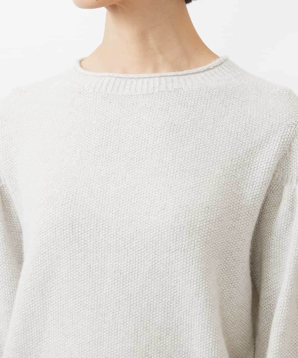 FMFAA50220 MICHEL KLEIN(ミッシェルクラン) パフスリーブラメニット ベージュ
