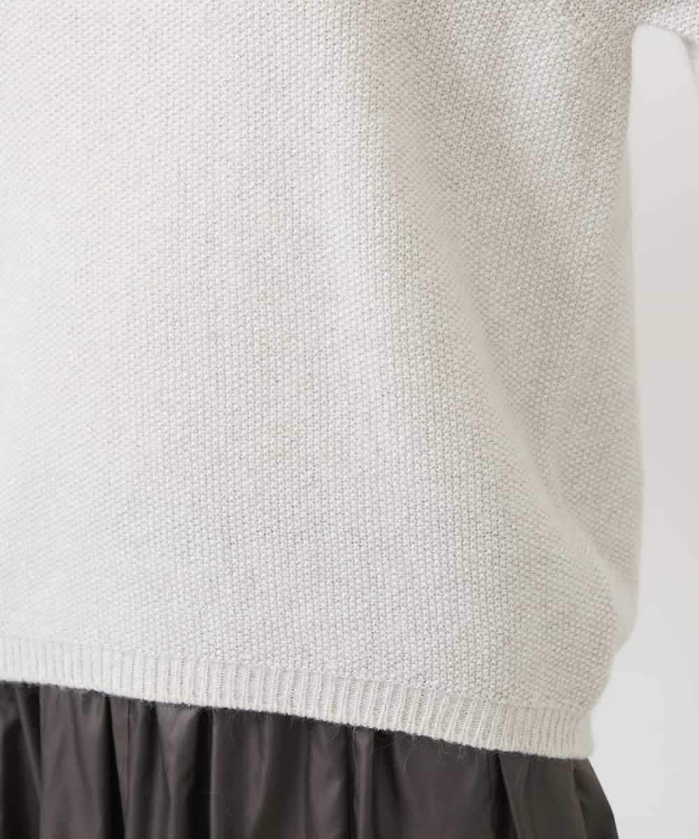 FMFAA50220 MICHEL KLEIN(ミッシェルクラン) パフスリーブラメニット ベージュ