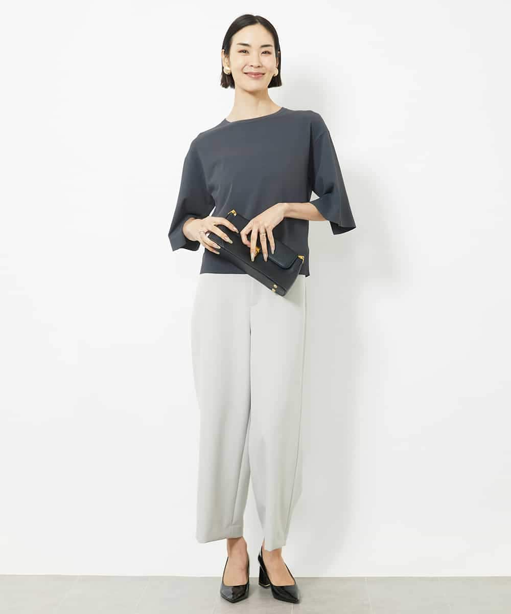 FMFAA70200 MICHEL KLEIN(ミッシェルクラン) [WEB限定]スリットスリーブニット レッド(05)