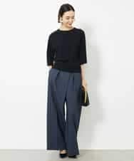FMFAA70200 MICHEL KLEIN(ミッシェルクラン) [WEB限定]スリットスリーブニット レッド(05)