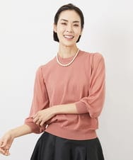 FMFAA71240 MICHEL KLEIN(ミッシェルクラン) [WEB限定]シアースリーブニット ダークグレー(93)