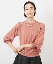 FMFAA71240 MICHEL KLEIN(ミッシェルクラン) [WEB限定]シアースリーブニット ダークグレー(93)