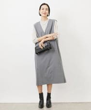 FMFAA71240 MICHEL KLEIN(ミッシェルクラン) [WEB限定]シアースリーブニット ダークグレー(93)