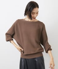 FMFAB17190 MICHEL KLEIN(ミッシェルクラン) ホールガーメント(R)ドルマンスリーブニット（長袖） ベージュ