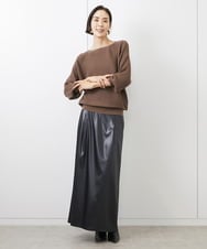 FMFAB17190 MICHEL KLEIN(ミッシェルクラン) ホールガーメント(R)ドルマンスリーブニット（長袖） ベージュ