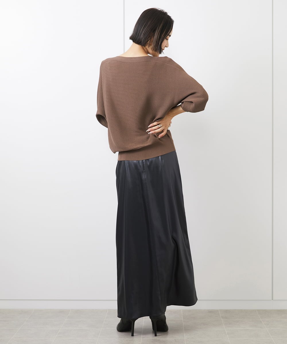 FMFAB17190 MICHEL KLEIN(ミッシェルクラン) ホールガーメント(R)ドルマンスリーブニット（長袖） ベージュ