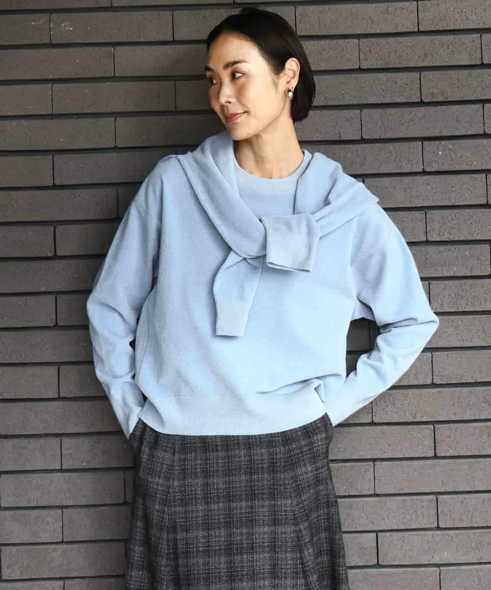 FMFAD11200 MICHEL KLEIN(ミッシェルクラン) モールプルオーバー ライトグレー