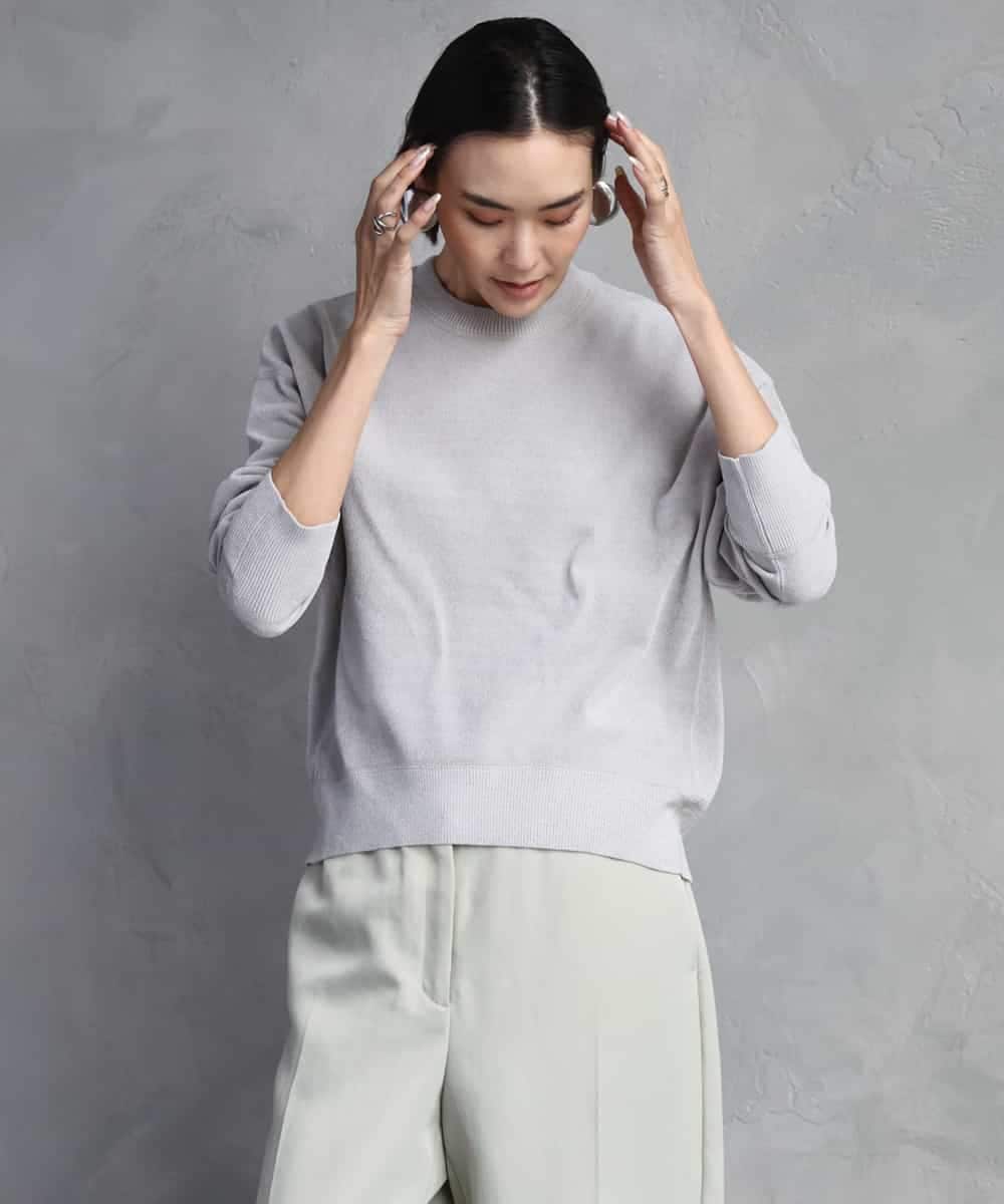 FMFAD11200 MICHEL KLEIN(ミッシェルクラン) モールプルオーバー ライトグレー