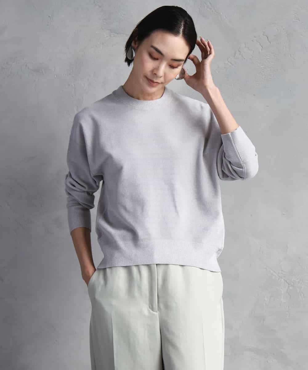 FMFAD11200 MICHEL KLEIN(ミッシェルクラン) モールプルオーバー ライトグレー