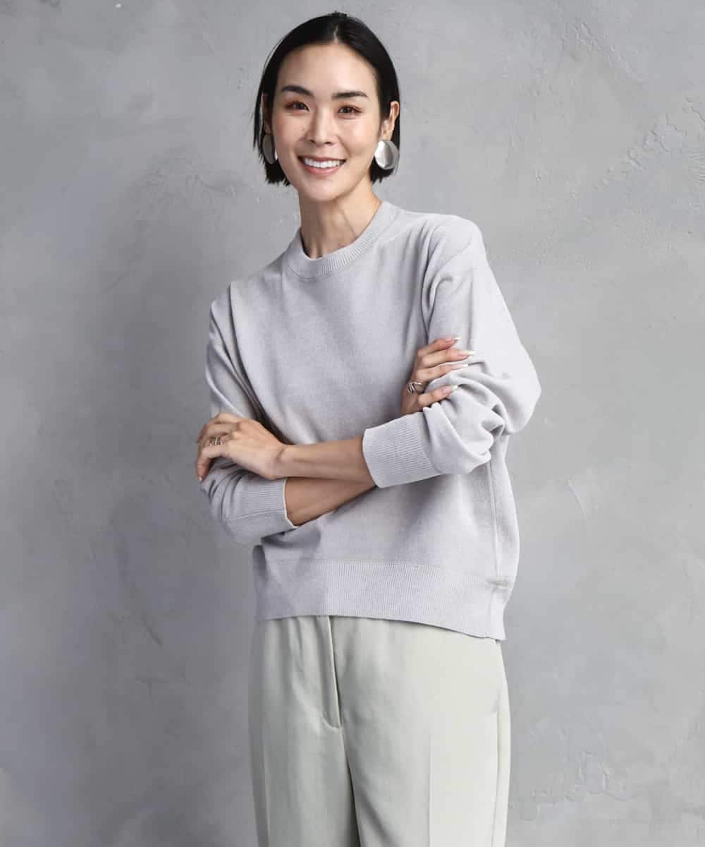 FMFAD11200 MICHEL KLEIN(ミッシェルクラン) モールプルオーバー ライトグレー