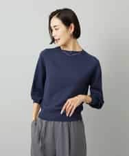 FMFAD15190 MICHEL KLEIN(ミッシェルクラン) ホールガーメント(R)ボトルネックニット ネイビー