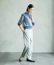 FMFAD15190 MICHEL KLEIN(ミッシェルクラン) ホールガーメント(R)ボトルネックニット ネイビー