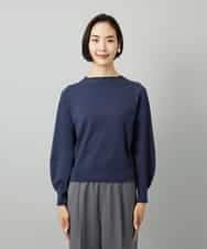 FMFAD15190 MICHEL KLEIN(ミッシェルクラン) ホールガーメント(R)ボトルネックニット ネイビー