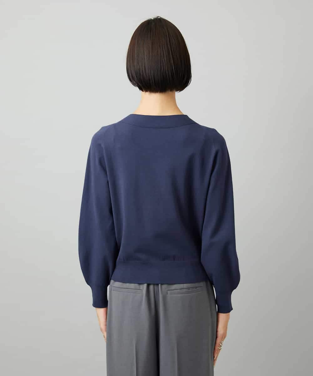 FMFAD15190 MICHEL KLEIN(ミッシェルクラン) ホールガーメント(R)ボトルネックニット ネイビー