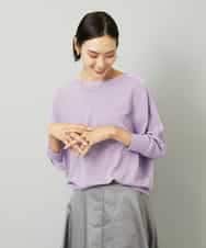 FMFAD19200 MICHEL KLEIN(ミッシェルクラン) ドルマンスリーブニット ラベンダー
