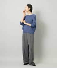 FMFAD19200 MICHEL KLEIN(ミッシェルクラン) ドルマンスリーブニット ラベンダー