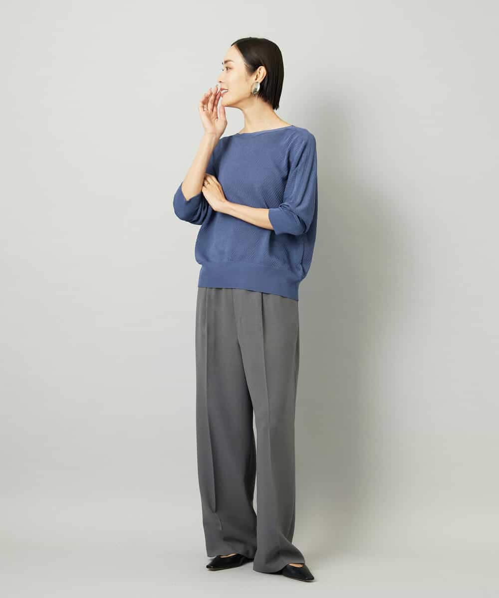FMFAD19200 MICHEL KLEIN(ミッシェルクラン) ドルマンスリーブニット ラベンダー