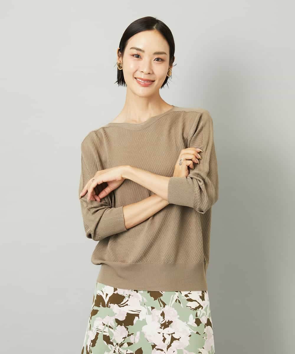 FMFAD19200 MICHEL KLEIN(ミッシェルクラン) ドルマンスリーブニット ラベンダー