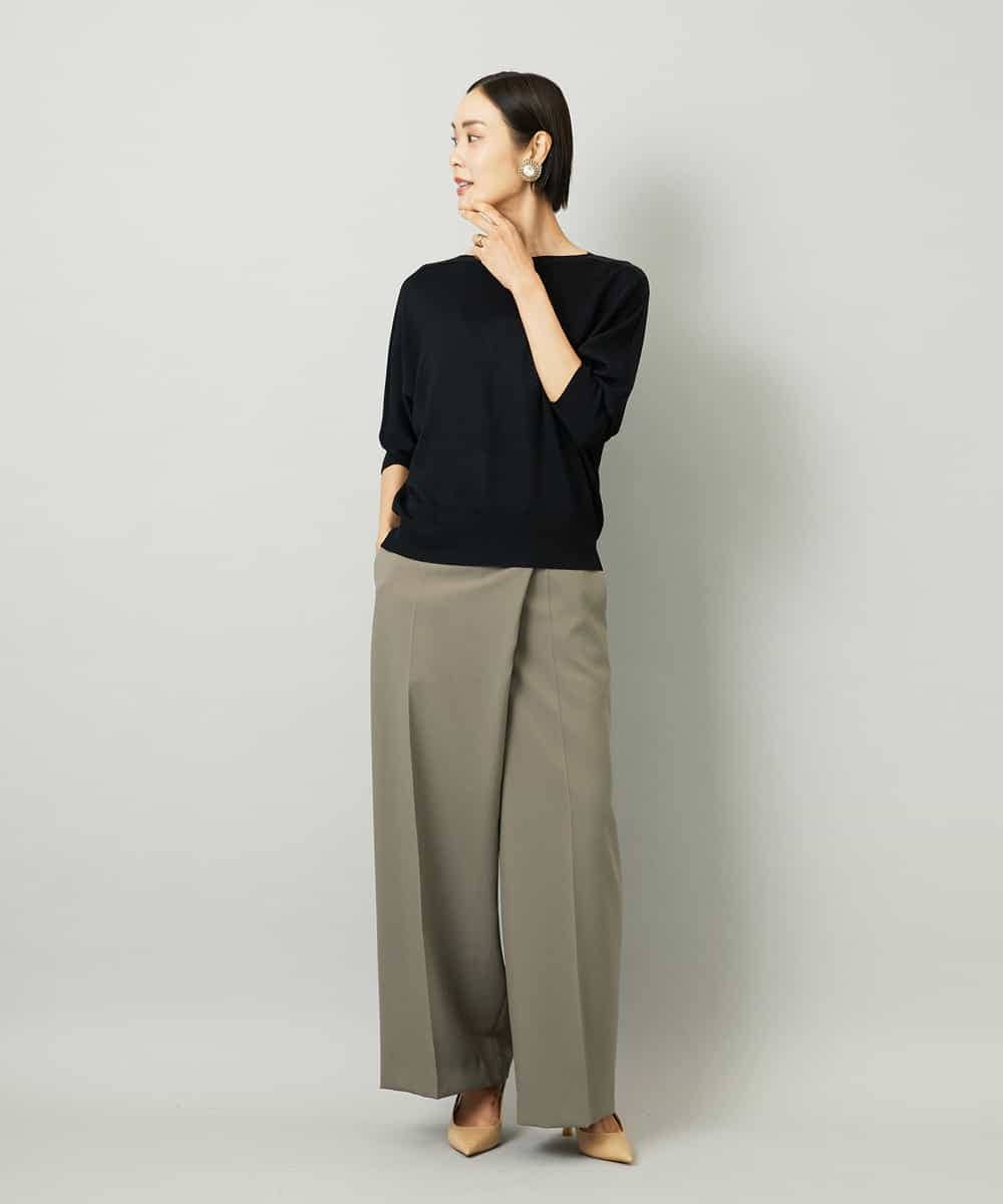 FMFAD19200 MICHEL KLEIN(ミッシェルクラン) ドルマンスリーブニット ラベンダー