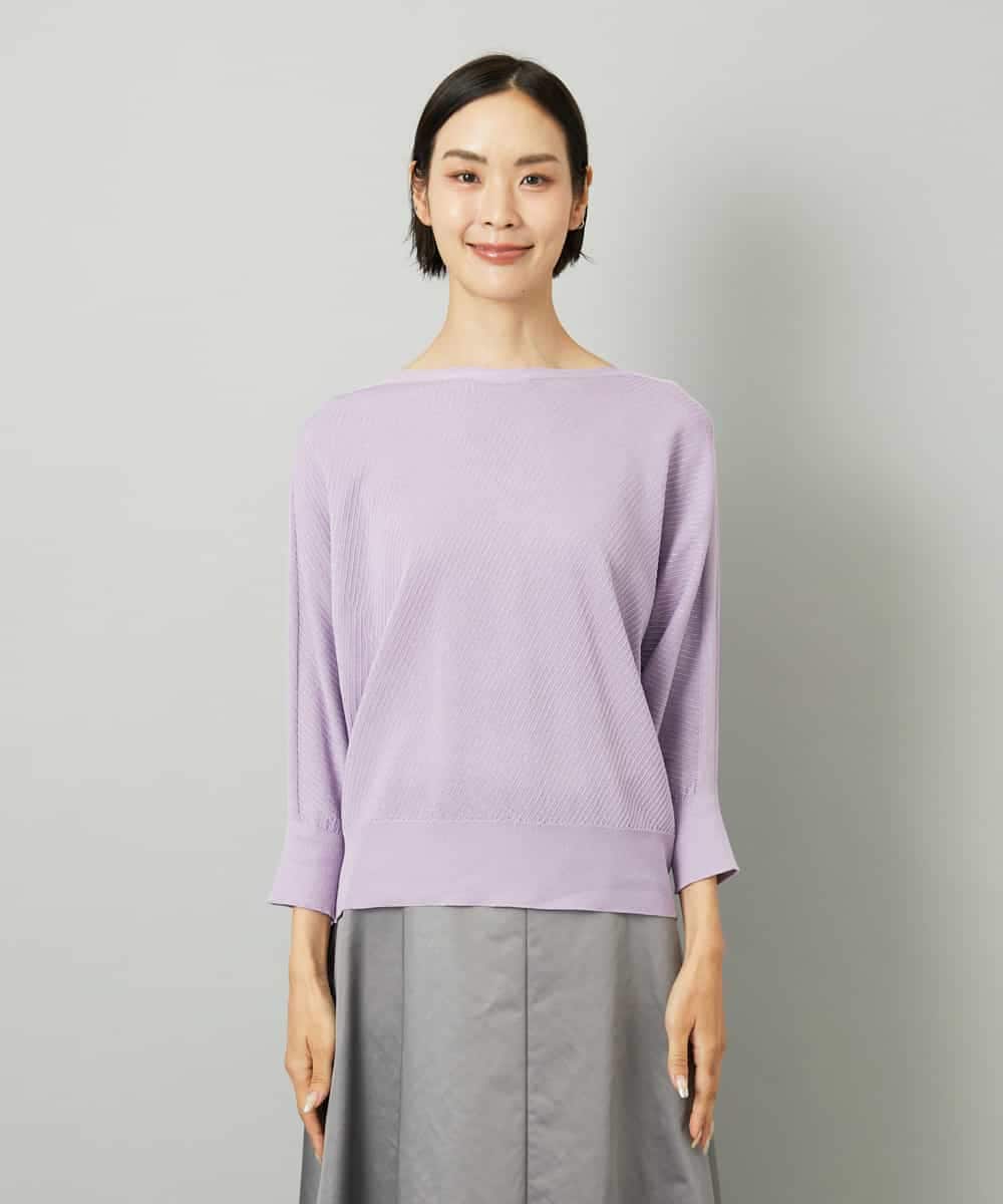 FMFAD19200 MICHEL KLEIN(ミッシェルクラン) ドルマンスリーブニット ラベンダー