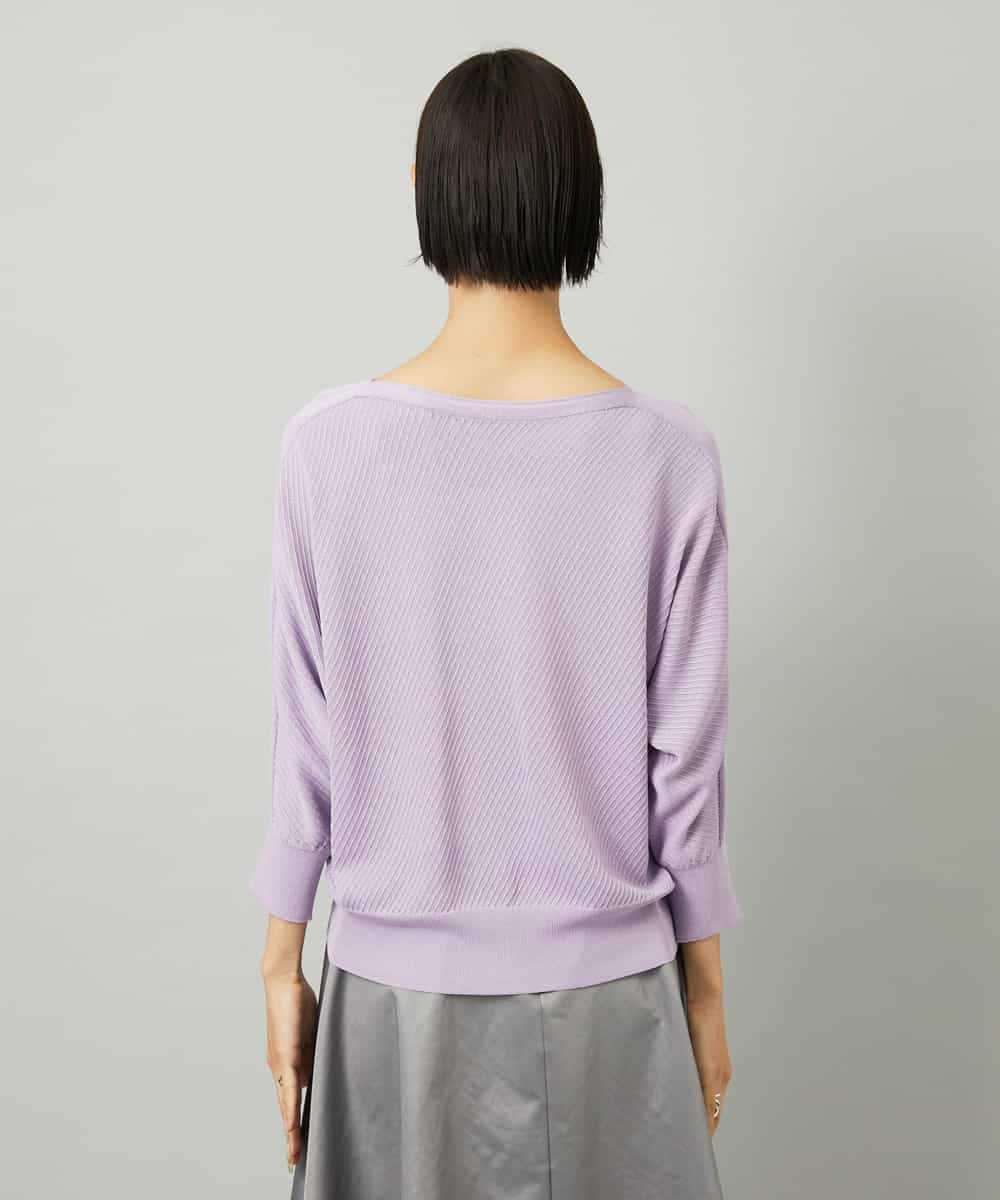 FMFAD19200 MICHEL KLEIN(ミッシェルクラン) ドルマンスリーブニット ラベンダー