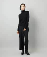 FMFAD20230 MICHEL KLEIN(ミッシェルクラン) シアーケーブルハイネックニット ライトグレー