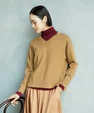 FMFAD23210 MICHEL KLEIN(ミッシェルクラン) Vネックニット ベージュ