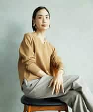 FMFAD23210 MICHEL KLEIN(ミッシェルクラン) Vネックニット ベージュ
