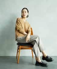 FMFAD23210 MICHEL KLEIN(ミッシェルクラン) Vネックニット ベージュ