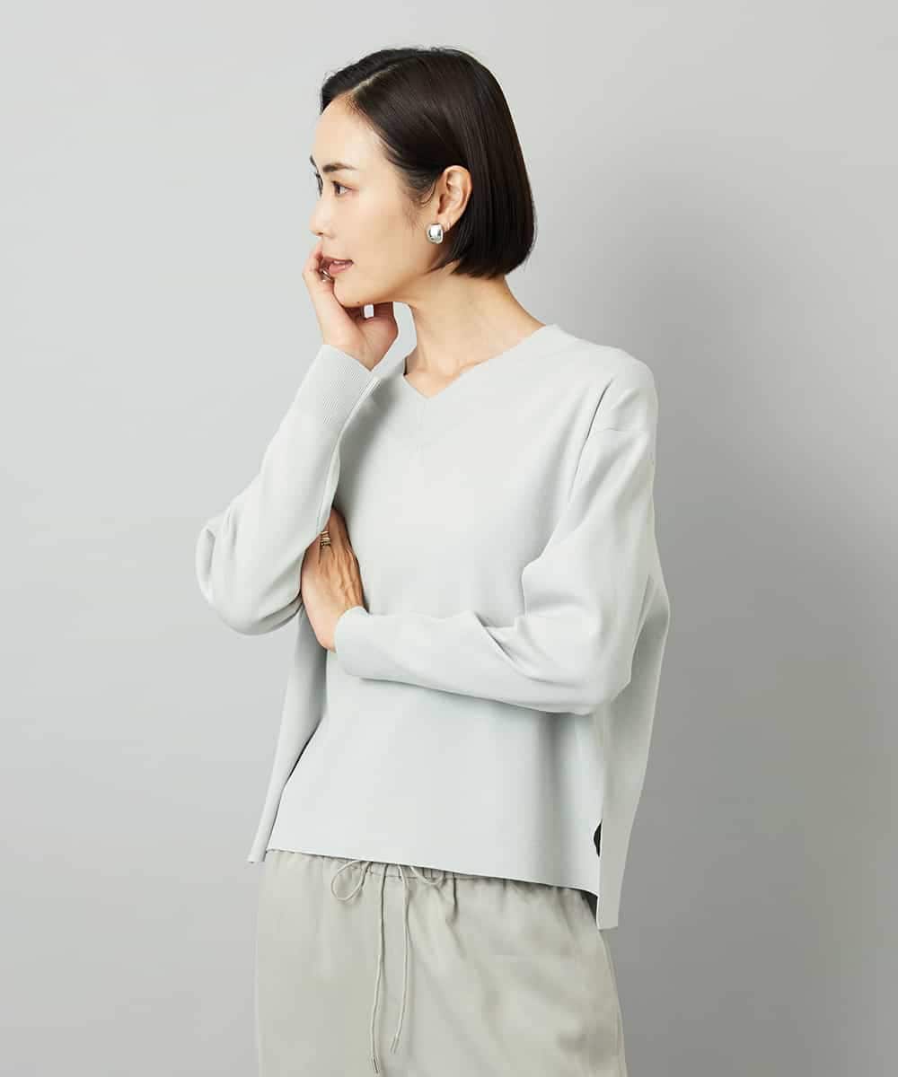 FMFAD23210 MICHEL KLEIN(ミッシェルクラン) Vネックニット ベージュ