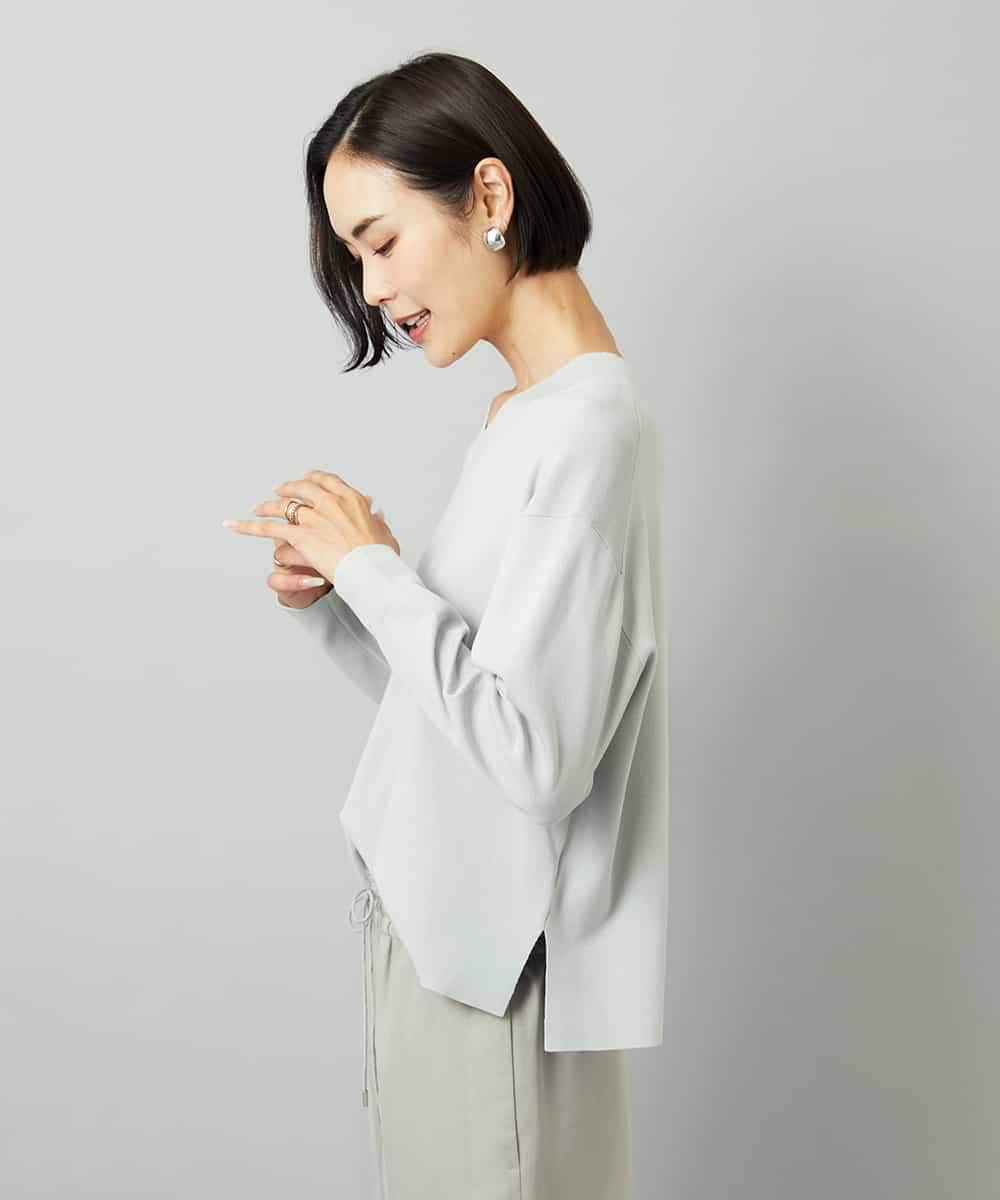 FMFAD23210 MICHEL KLEIN(ミッシェルクラン) Vネックニット ベージュ