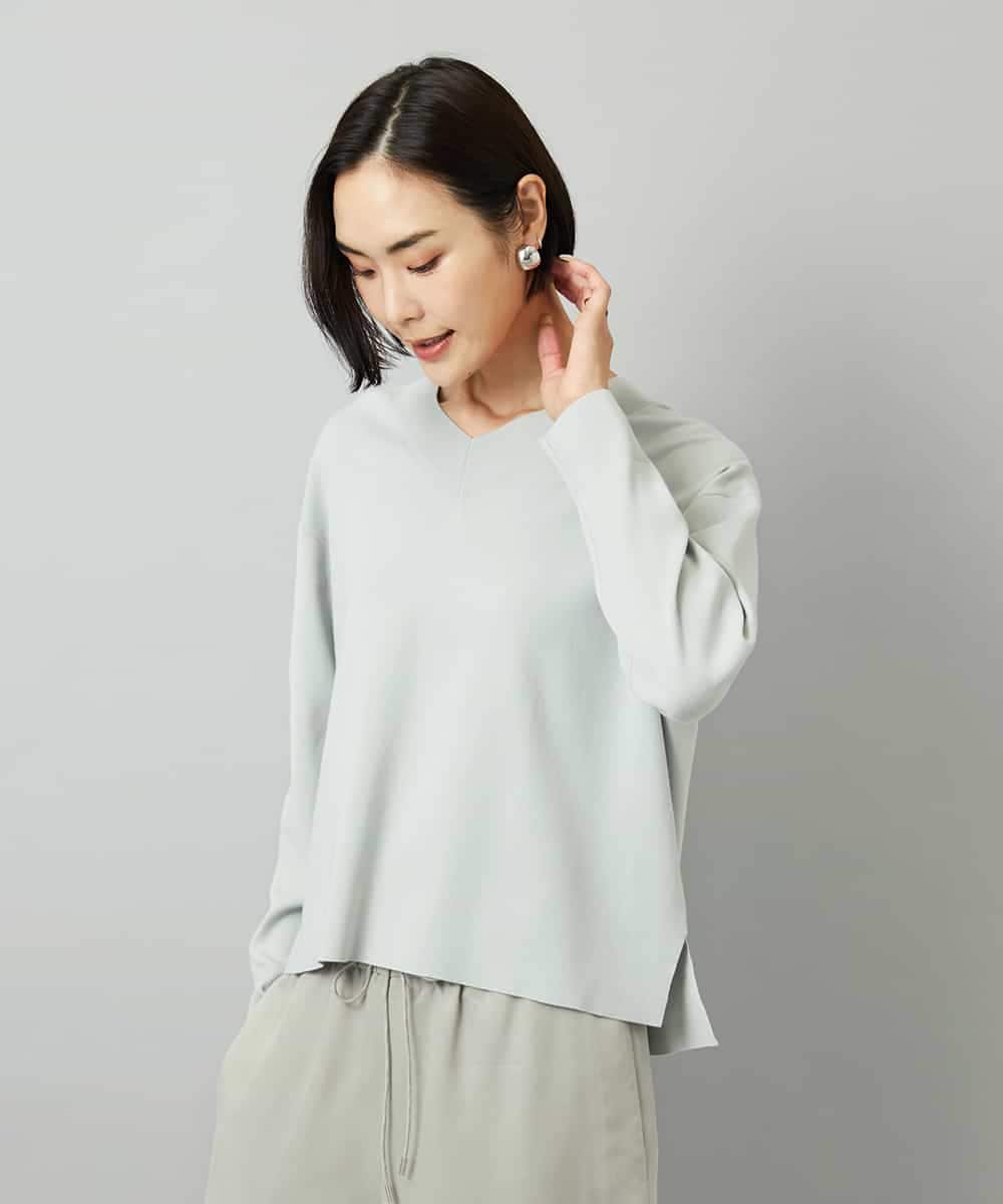 FMFAD23210 MICHEL KLEIN(ミッシェルクラン) Vネックニット ベージュ