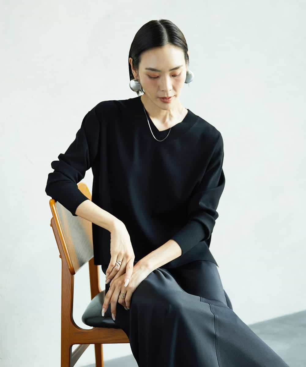 FMFAD23210 MICHEL KLEIN(ミッシェルクラン) Vネックニット ベージュ