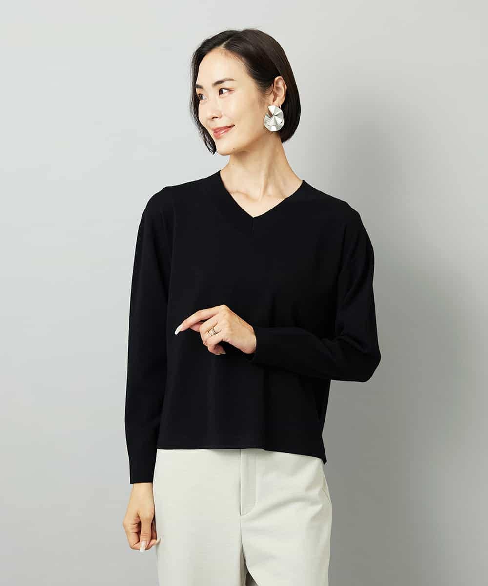 FMFAD23210 MICHEL KLEIN(ミッシェルクラン) Vネックニット ベージュ