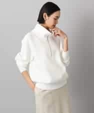 FMFAD25230 MICHEL KLEIN(ミッシェルクラン) ハーフジップニット ホワイト