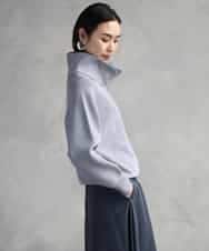 FMFAD25230 MICHEL KLEIN(ミッシェルクラン) ハーフジップニット ホワイト