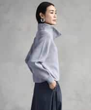 FMFAD25230 MICHEL KLEIN(ミッシェルクラン) ハーフジップニット ホワイト