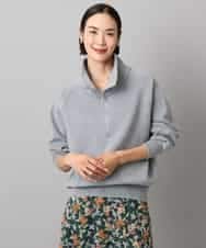 FMFAD25230 MICHEL KLEIN(ミッシェルクラン) ハーフジップニット ホワイト