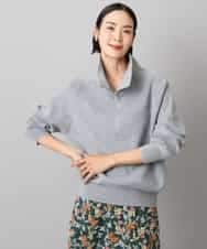 FMFAD25230 MICHEL KLEIN(ミッシェルクラン) ハーフジップニット ホワイト