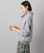 FMFAD25230 MICHEL KLEIN(ミッシェルクラン) ハーフジップニット ホワイト