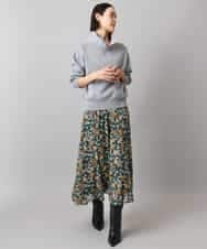 FMFAD25230 MICHEL KLEIN(ミッシェルクラン) ハーフジップニット ホワイト