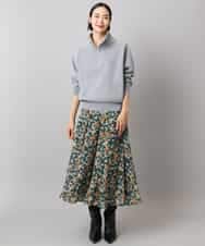 FMFAD25230 MICHEL KLEIN(ミッシェルクラン) ハーフジップニット ホワイト