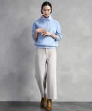 FMFAD25230 MICHEL KLEIN(ミッシェルクラン) ハーフジップニット ホワイト