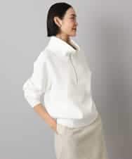 FMFAD25230 MICHEL KLEIN(ミッシェルクラン) ハーフジップニット ホワイト